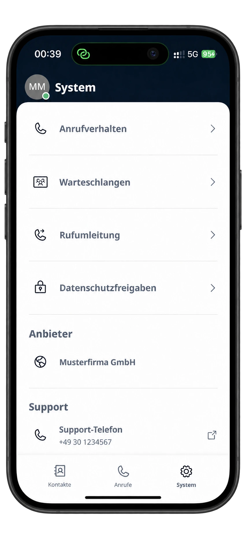 LEONPBX system functions on a current iPhone